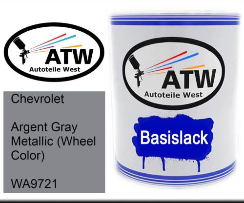 Chevrolet, Argent Gray Metallic (Wheel Color), WA9721: 1L Lackdose, von ATW Autoteile West.